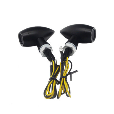 8mm Amber Mini Bullet Motorcycle LED Turn Signal Blinker Indicator Light For Honda Harley Cruiser Chopper Custom Bike Bobber Cafe Racer