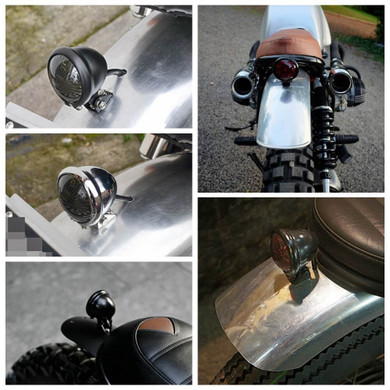 Motorcycle Bike Bates Style LED Taillight Tail Brake Light Stop Lamp For Harley Chopper Bobber Cafe Racer