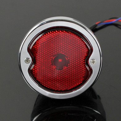 Retro Motorcycle 12v LED Taillight Red Lens W/License Light For Harley Chopper Cafe Racer Bobber Custom Brake Stop Tail Light