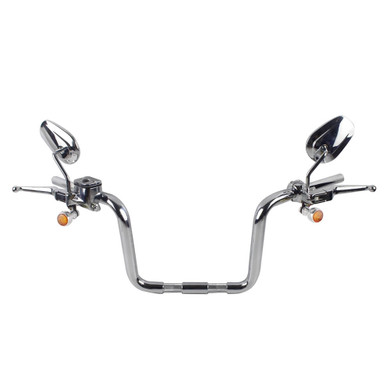 Harley Sportster Dyna Softail Touring CNC Aluminum Mini Front LED Turn Signal Light Blinker Indicator Lamp Amber With Relocation Bracket