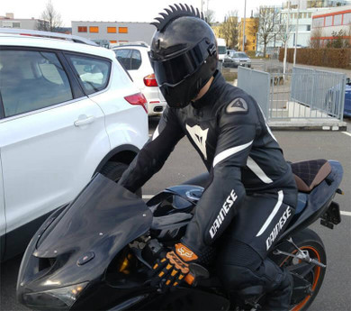 Dirt bike Scooter Motorcross Skate Boarding Snowmobile ATV UTV Motorbike Rubber Helmet Mohawks spikes Sawblade