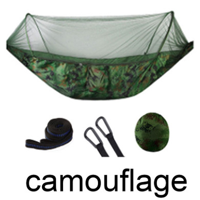 Outdoor Mosquito Net Parachute Hammock Portable Camping Hanging Sleeping Bed High Strength Sleeping Swing 250x120cm