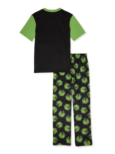 Minecraft Boys' Short Sleeve Pajama Set, 2-Piece, Sizes 6-16
