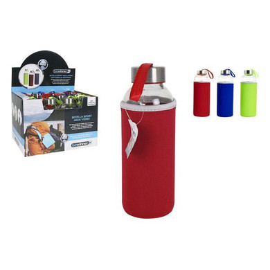 Water bottle Bewinner Glass Case Neoprene (400 ml)
