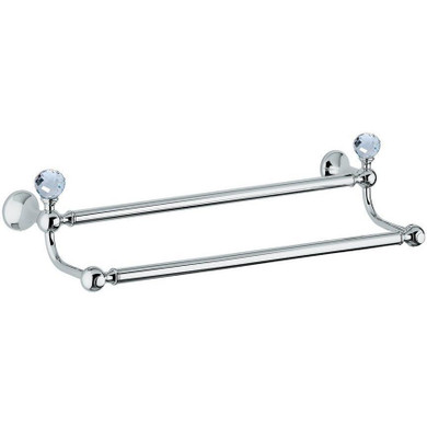 BA Folie Swarovski Double Towel Bar Rail Holder Hanger Bath Towel Rack - Brass