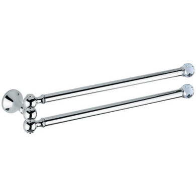 BA Folie Swarovski Double Swing Towel Bar Rail Holder Hanger Bath Towel Rack
