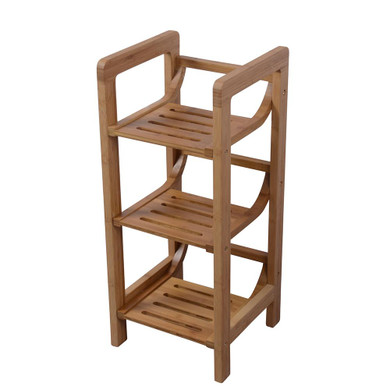 3-Shelf Freestanding Bamboo Towel Rack