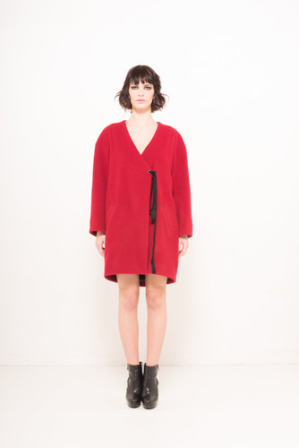 Dropped shoulder coat