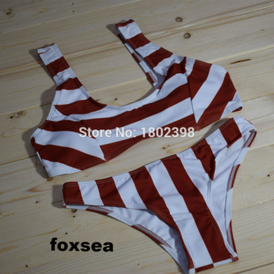 Striped Push Up Bikini