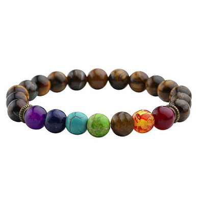Handmade Natural Stone Bracelet  tiger eye stone