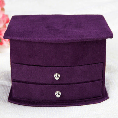 3 Layered Velvet Jewelry Organizer Case