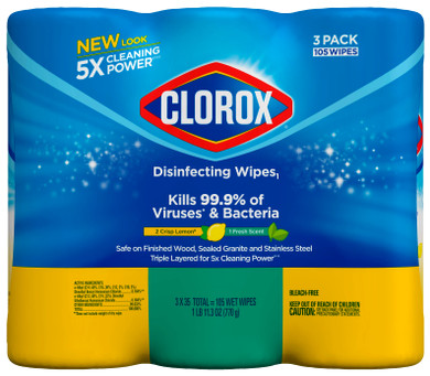 Clorox Disinfecting Wipes, Bleach Free Cleaning Wipes - Crisp Lemon - 35 Count