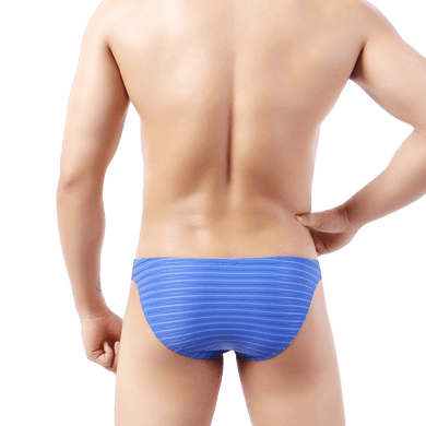 Light Striped Bikini Bulge Briefs