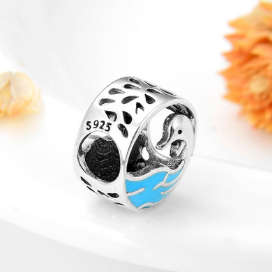 Women's Dolphin Charm 925 Sterling Silver