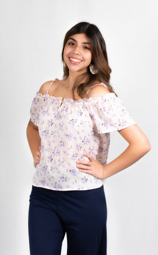 FLORAL COLD SHOULDER TOP