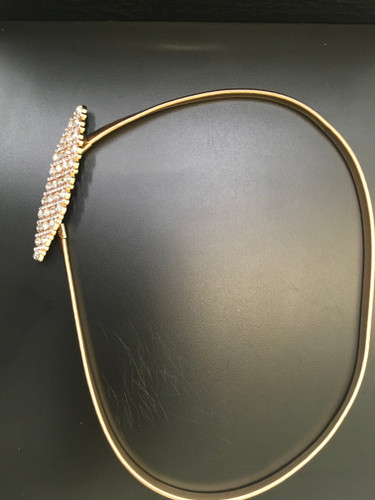 Gold Bronze Belt w Rhinestone Buckle Gold Bronze Belt w Rhinestone Buckle