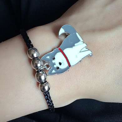 Husky Pendant Key Chain, Necklace, Brooch, or Bracelet