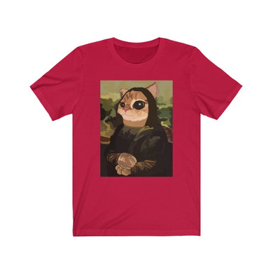 Funny Mona Lisa Cat T-shirt