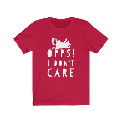 Opps I Don't Care Funny Cat Shirt