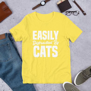 Easily Distracted By Cat T-Shirt