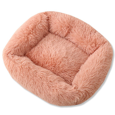 Long Plush Solid Color Pet Beds