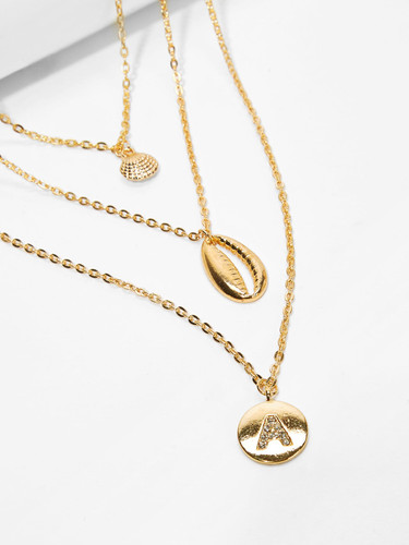 Mia Seashell Layered Necklace