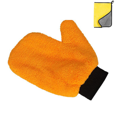 Waterproof Car Wash Glove Coral Mitt Soft Anti-scratch Multifunction