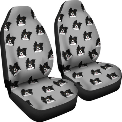 Border Collie Car Seat Cover (Set of 2)