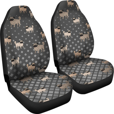 Pug Car Seat Cover (Set of 2)