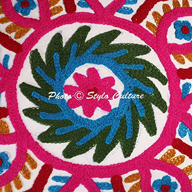 Cotton Round Gaddi Floor Cushion Cover