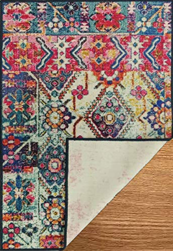 Vintage Persian Carpet with Anti Slip Backing for Bedroom/Living Area/Home