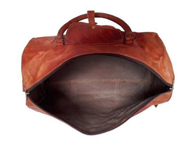 Leather Large Triangle Duffel Gym Bag