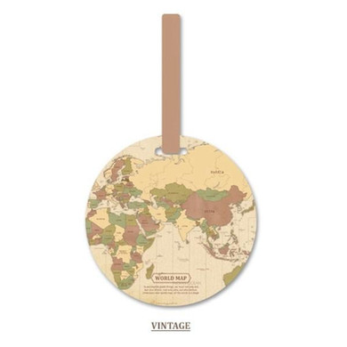 Vintage Map Luggage Tag