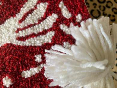 Tasseled Peace Dove Hooked Pillow
