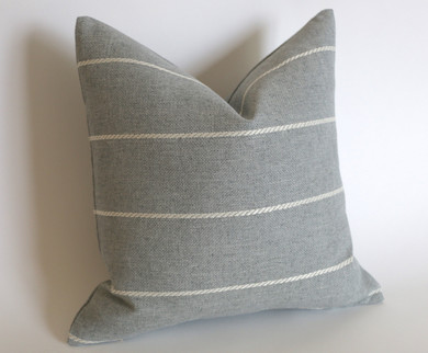 Grey Outdoor Pillow Cover / Stripe Outdoor Pillow cover / Gray Patio Pillow / Porch Pillow Cover / Outdoor 16x16 18x18 20x20 22x22 24x24