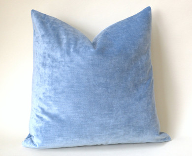 Light Blue Velvet Pillow Cover / Available in 10 Sizes