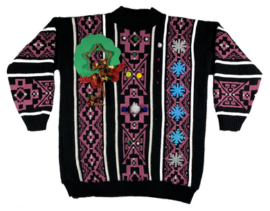 Purple Pattern Ugly Christmas Sweater