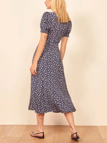 Floral A line Midi Dress