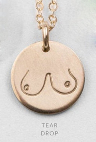 Gold Coin Boobs Necklace - Feminist Handmade Jewelry