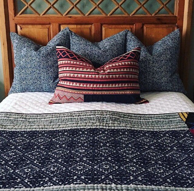Navy Chevron Pillow Cover: Available in 10 Sizes