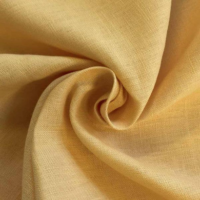 Gold Linen fabric by the Yard / Belgian linen upholstery fabric / Linen Home Decor Fabric / Yellow Home decor fabric