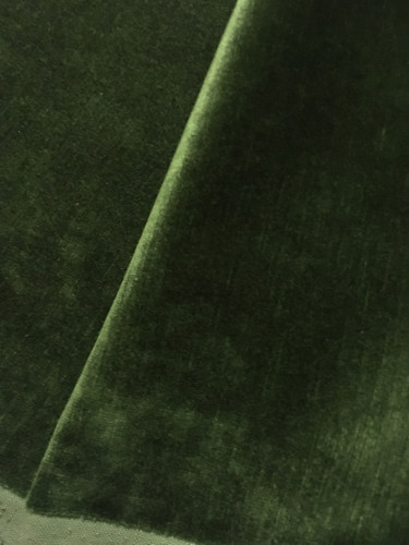 Cypress Green Upholstery Fabric by the yard / Dark Green Velvet Home Fabric / High End Upholstery Velvet / Vintage Upholstery Velvet