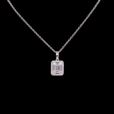 18K LADIES GOLD & DIAMOND PENDANT