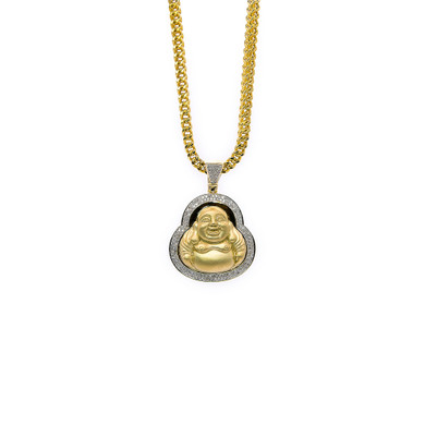 10K GOLD & DIAMOND "BUDDHA" PENDANT