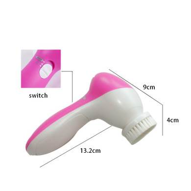 5 in 1 Electric Facial Cleanser Wash Face Cleaning Machine Skin Pore Cleaner Body Cleansing Massage Mini Beauty Massager Brush