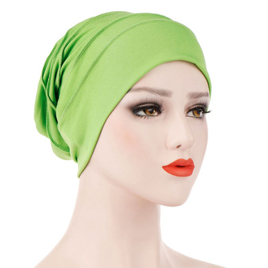 Simple Solid Color Pleated Hat Women Muslim Hijab Turban Arabic Head Scarf Cap Simple Solid Color Pleated Hat Women Muslim Hijab Turban Arabic Head Scarf Cap