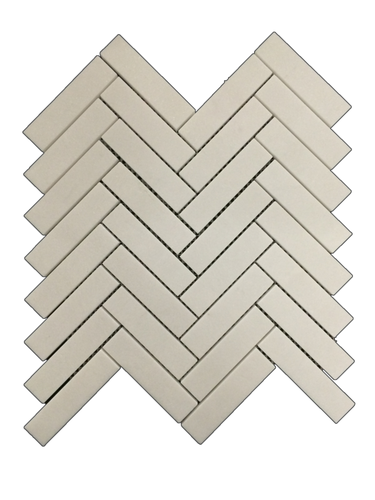 WHITE THASSOS 1" X 4" HERRINGBONE MOSAIC