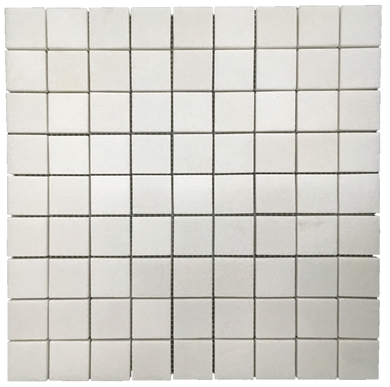 WHITE THASSOS 1 1/4" X 1 1/4" MOSAIC
