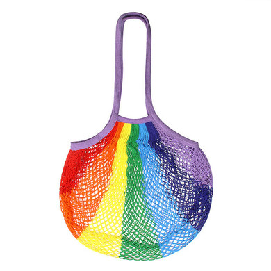 Colorful Large Capacity Mesh Shopping Bag for Groceries - Reusable