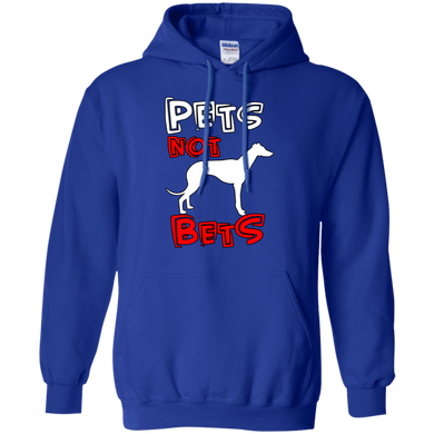Pets Not Bets Red and White Pullover Hoodie